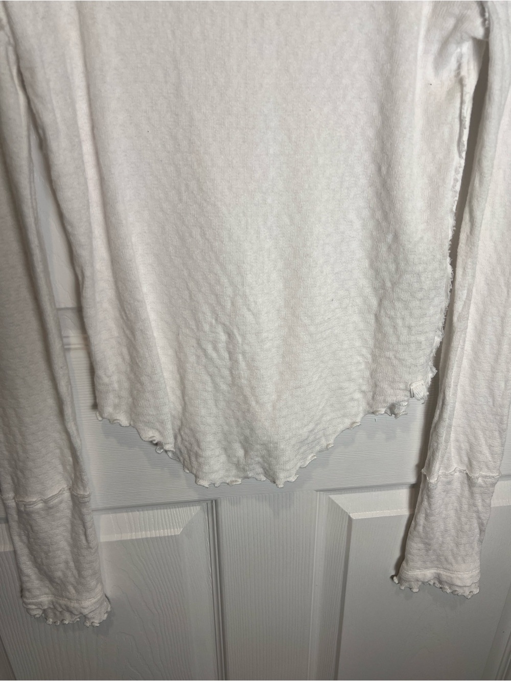 We the free white Sarah pointelle turtle neck size medium - Picture 6 of 9